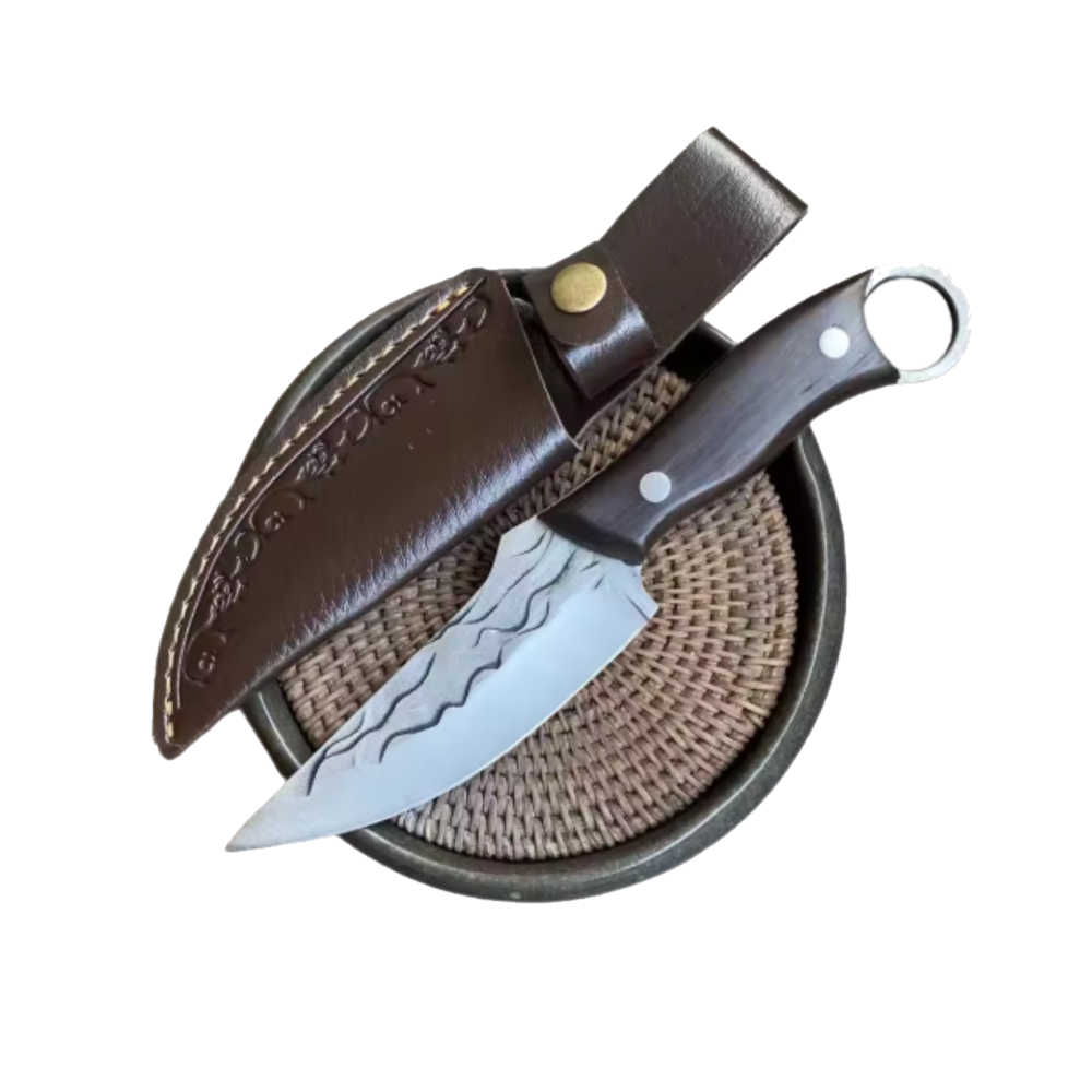 Cuchillo de acero inoxidable con funda