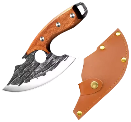 Cuchillo pequeño con funda de cuero