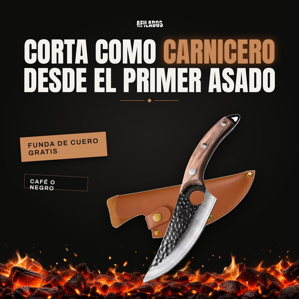 Cuchillo grande Afilados: corta como carnicero