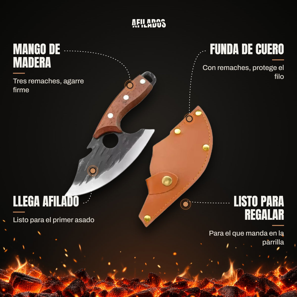 Beneficios del cuchillo pequeño con funda Afilados